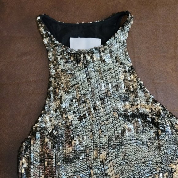 3.1 PHILLIP LIM Womens Black Stretch Ribbed Crochet Sleeveless Scoop Neck Tank Top main image 1